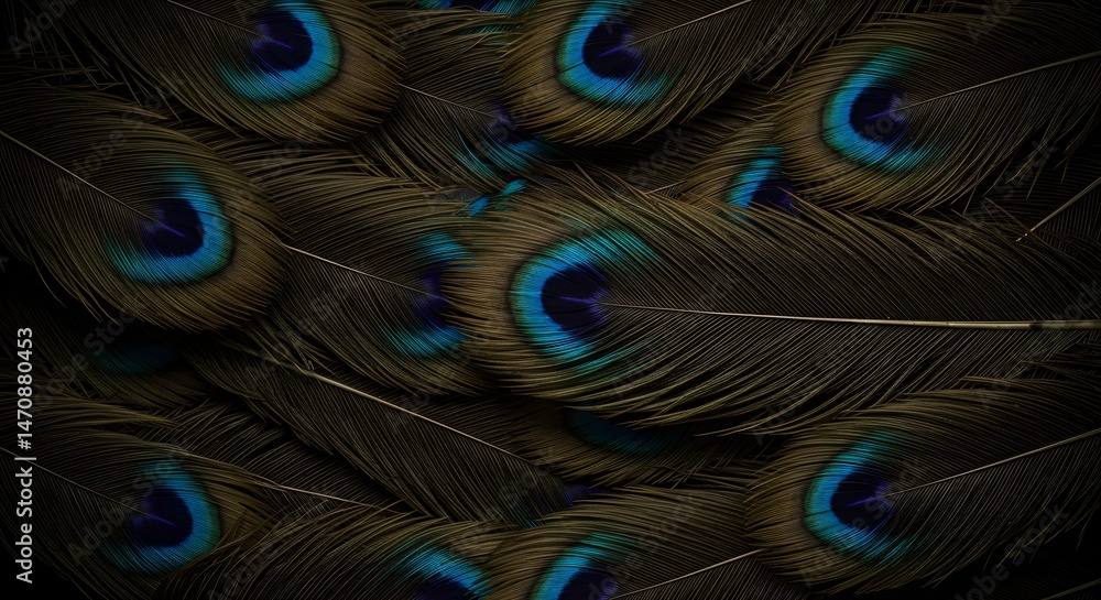 Obraz premium Peacock Feather Texture