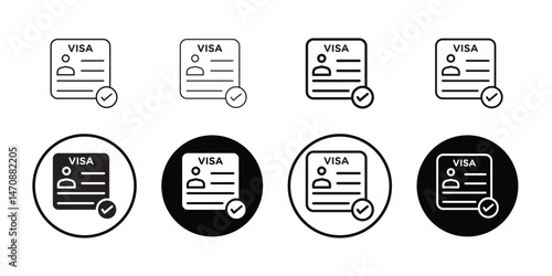 Visa document icons displayed in multiple styles
