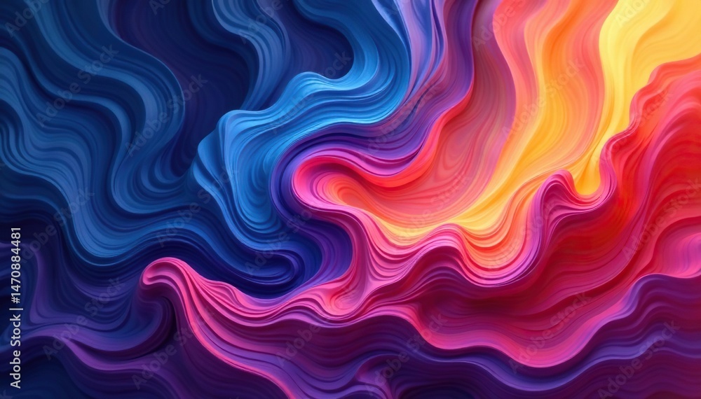 Obraz premium Abstract swirling vibrant colors, dynamic fluid forms, intense hues , art, contemporary, aesthetic