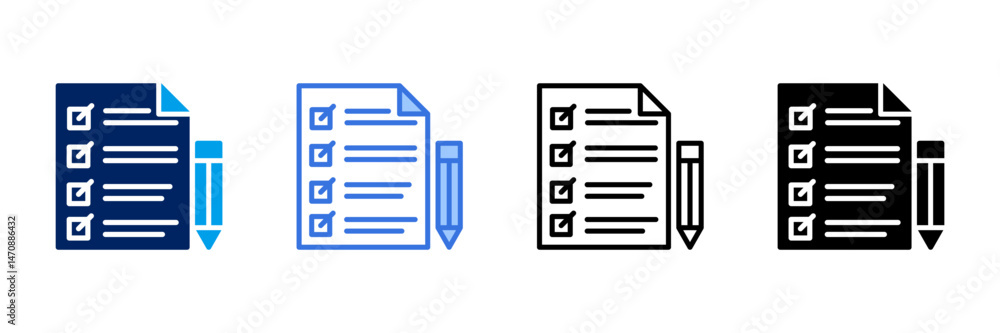 Checklist Icon Set Different Style Collection Checklist Icon Set Different Style Collection