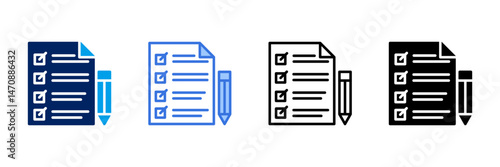 Checklist Icon Set Different Style Collection  