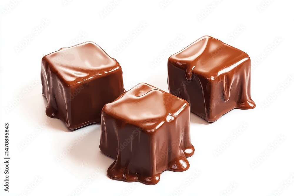 Obraz premium Melted Chocolate Cubes