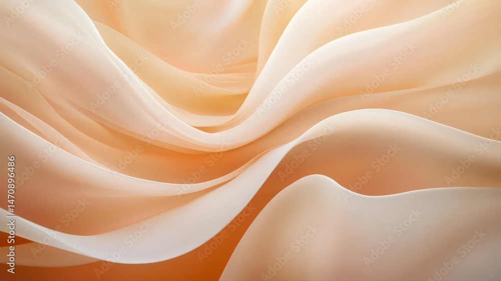 Obraz premium Peach And Beige Flowing Fabric Texture