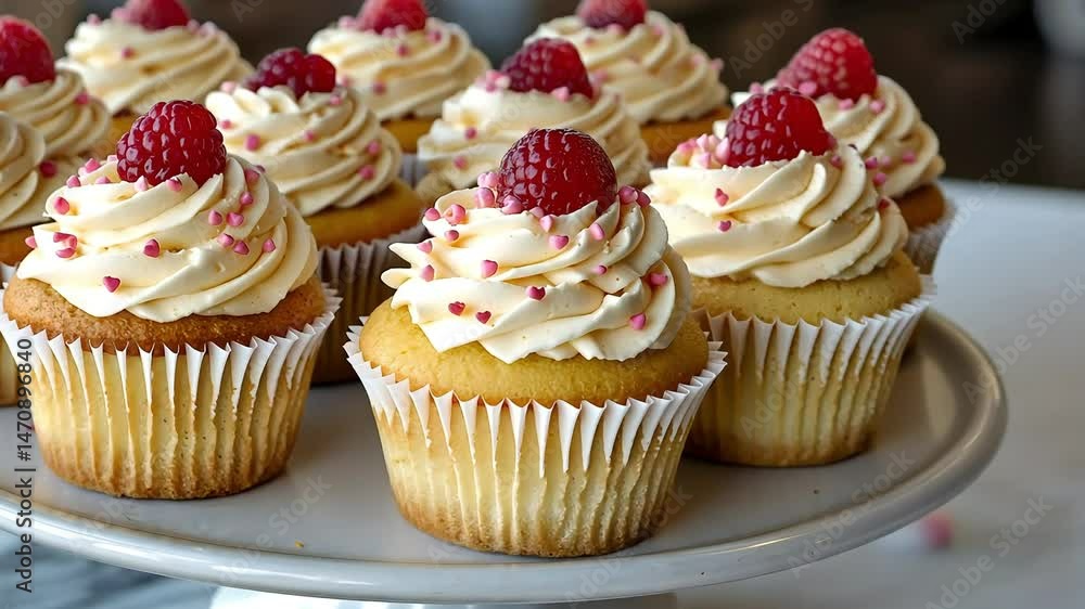 Raspberry Cupcakes Baking Timelapse Raspberry Cupcakes Baking Timelapse