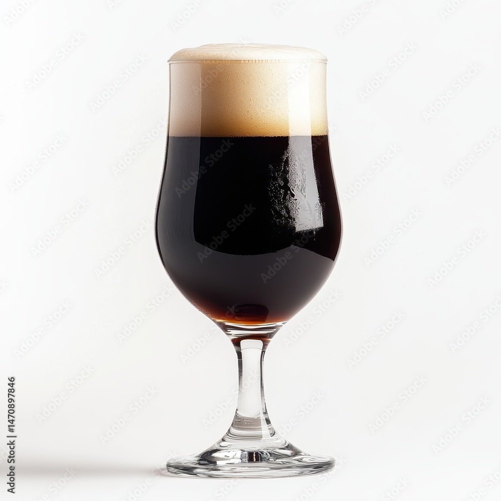 Dark beer in a tulip glass Dark beer in a tulip glass