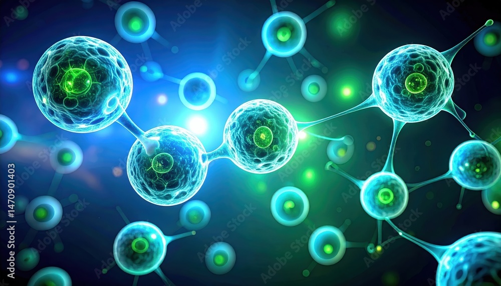 Microscopic Cellular Network Detailed 3D Render of Interconnected Cells Microscopic Cellular Network Detailed 3D Render of Interconnected Cells