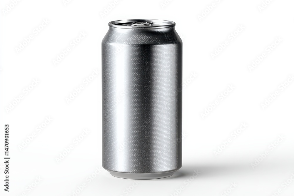 Sleek silver can, ready to be filled. Perfect for your design! Sleek silver can, ready to be filled. Perfect for your design!