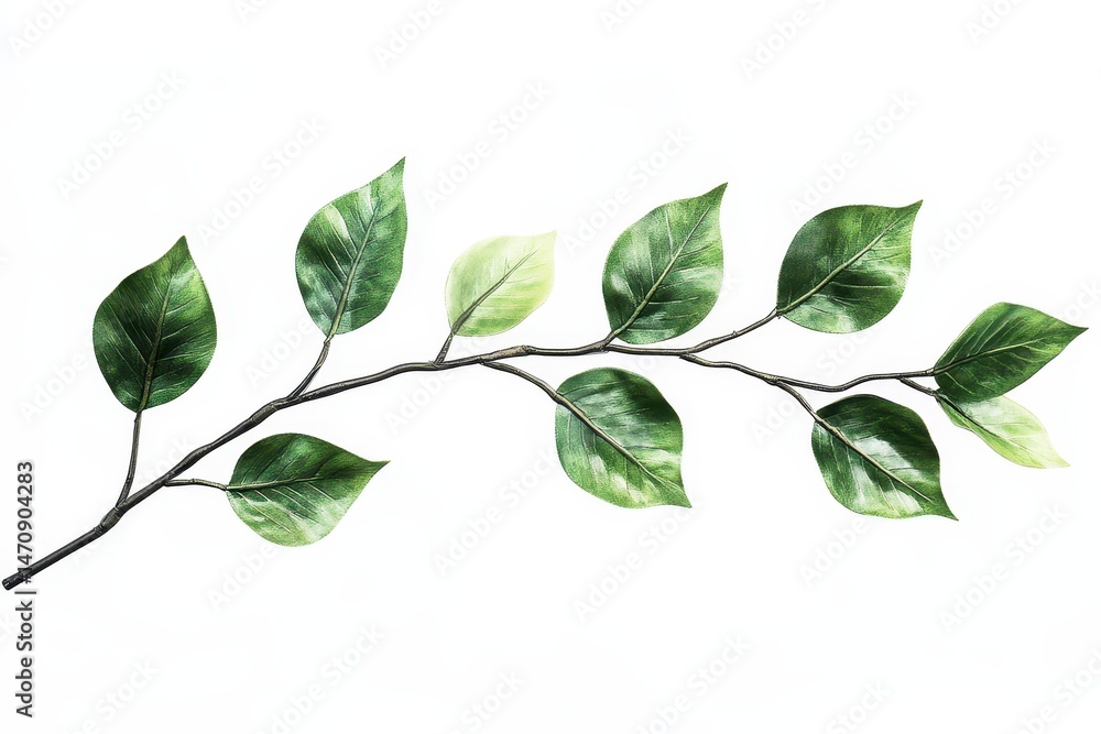 Fototapeta premium Delicate branch with vibrant leaves (1)