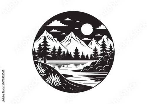 Landscape Silhouette Vector