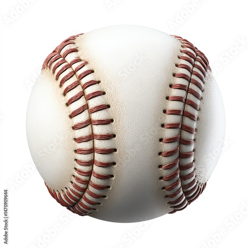 Classic Baseball Closeup A Detailed Look at the Stitching and Texture of a Well-Used Ball