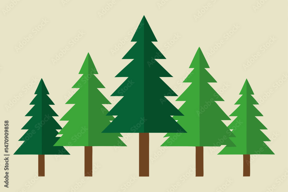 Fototapeta premium christmas tree vector illustration