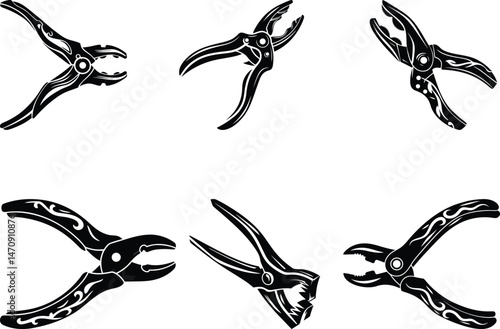 Modern hole punch silhouette vector art, hole punch design, hole punch line art vector, hole punch vector graphics, hole punch vector icon design set
