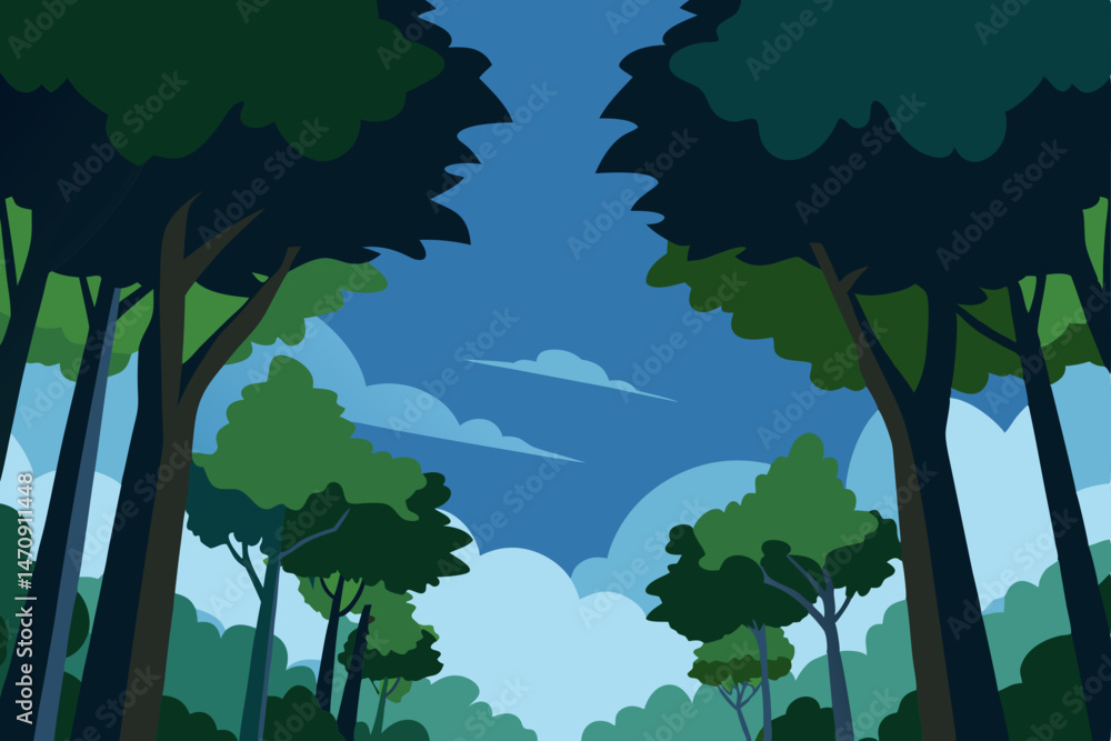 Obraz premium landscape with trees and mountains