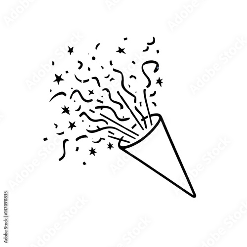 Party Popper Icon for Celebration, Event, and Festive Occasion