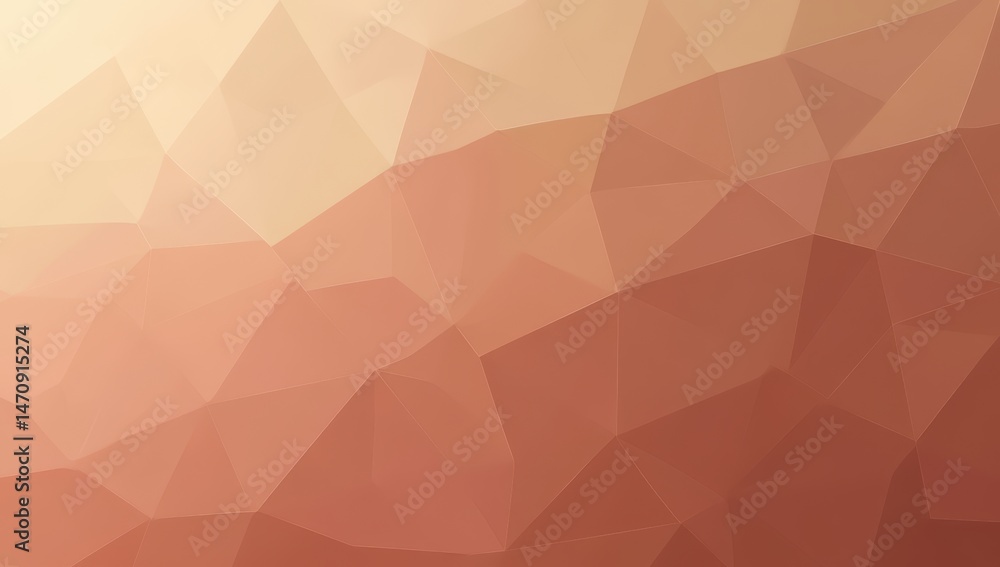 Soft, warm, peachy-brown polygonal background. A gradient of triangles fades from light peach to a darker, richer brown Soft, warm, peachy-brown polygonal background. A gradient of triangles fades from light peach to a darker, richer brown