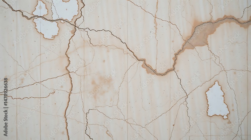 Obraz premium Abstract Blue and Beige Marble Texture with Flowing Veins