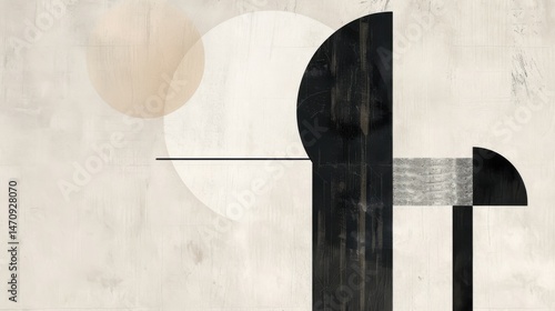 Abstract Geometric Composition with Circles and Rectangles