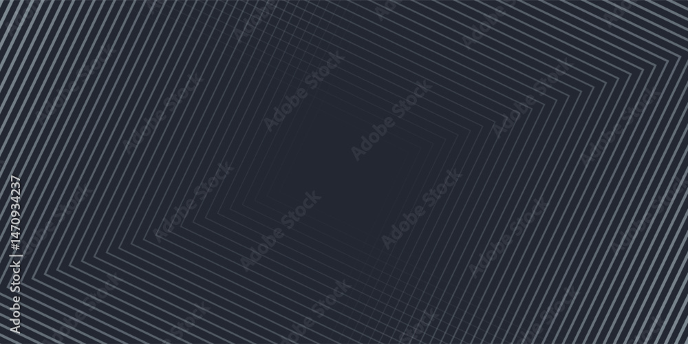 Naklejka premium Dark blue abstract background with glowing geometric lines. Modern shiny blue diagonal rounded lines pattern. Futuristic technology concept. Suit for cover, poster, presentation, website. modern