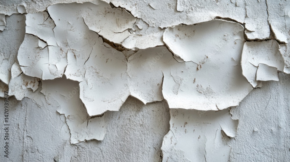 Peeling White Paint on Wall Surface Peeling White Paint on Wall Surface