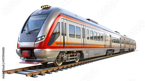  train illustration design concept 3d isolated on white background PNG , AI GENERATED