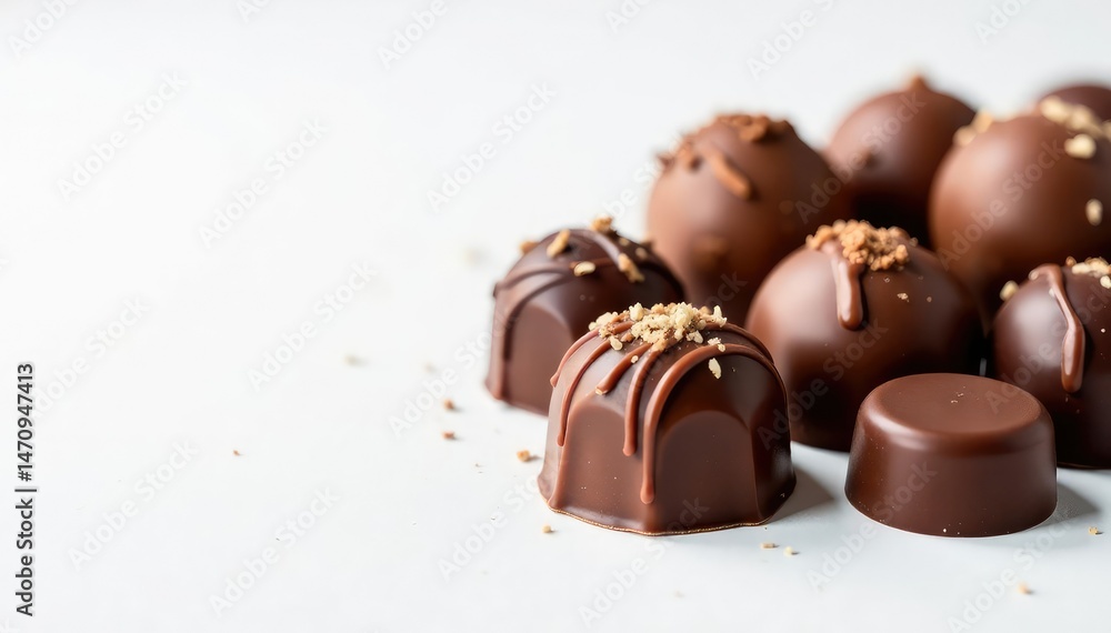 custom made wallpaper toronto digitalAssortment of gourmet chocolates on white background , meal, dark