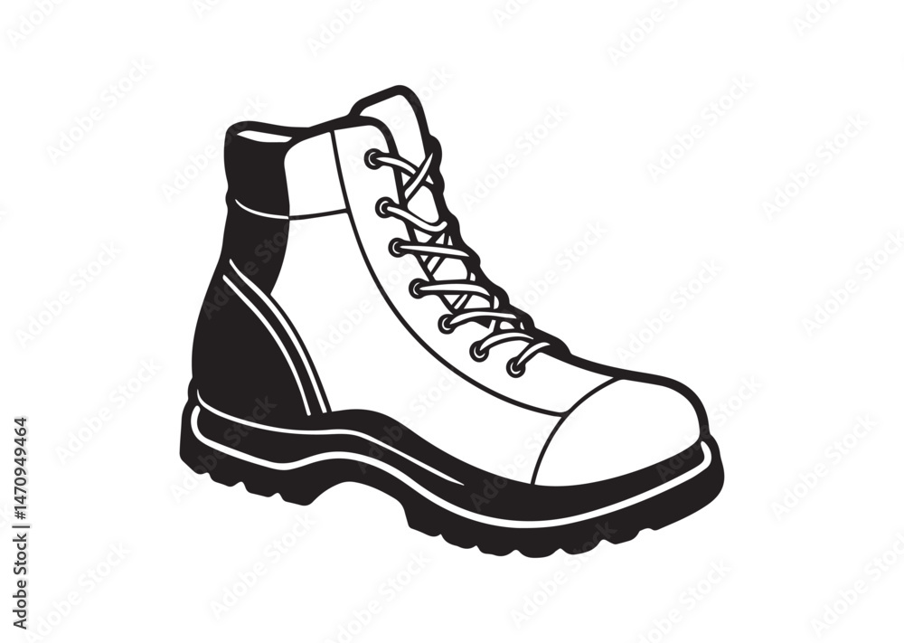 Hiking boot Silhouette Vector Hiking boot Silhouette Vector