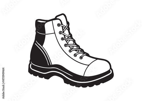 Hiking boot Silhouette Vector