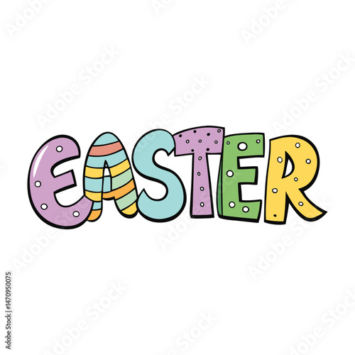 Charming hand-drawn text for an Easter card, featuring playful lettering with festive touches like eggs, bunnies, and spring flowers to brighten any greeting.
