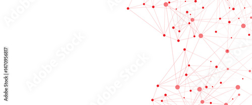 Vector Connect link background. global network technology concept. Digital technology futuristic internet network speed connection red background.