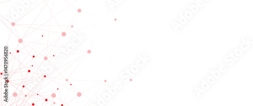 Vector Connect link background. global network technology concept. Digital technology futuristic internet network speed connection red background.