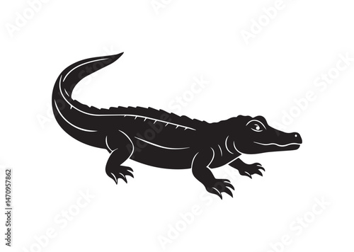 Alligator Silhouette Vector