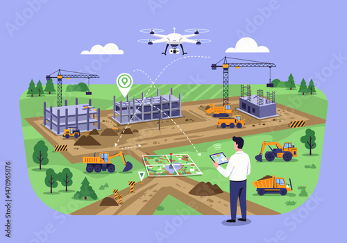 Drone Surveying Construction Site Progress Monitoring Digital Innovation
