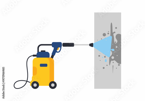 Power Washing Pressure Cleaning Wall Surface Outdoor Maintenance
