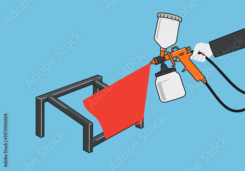 Professional Paint Spraying Metal Frame For Industrial Finishing