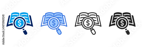 Financial Literacy  Icon Set Different Style Collection 