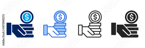 Income  Icon Set Different Style Collection 