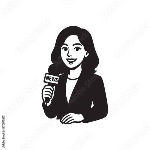 female reporter