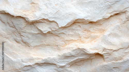 Textured Stone Surface: Off-White and Pale Orange Rock Wall
