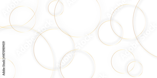 Gold white invitation, cover design. Luxury elegant gold circle, star pattern .Abstract gold circle lines on white background.. vertical vector template for .	