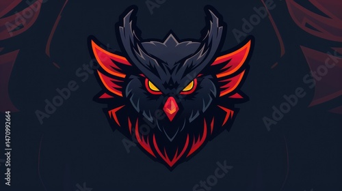 The logo picture of e-sports team that has design from the bird with the black background, e-sport refers to competitive video gaming where teams play against each other in organized leagues. AIG51.