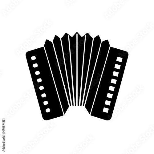 accordion silhouette on white background  .svg