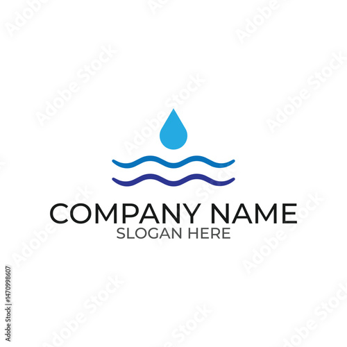 vector design elements for your company logo, water logo. modern logo design, business corporate template. water pictorial logo.