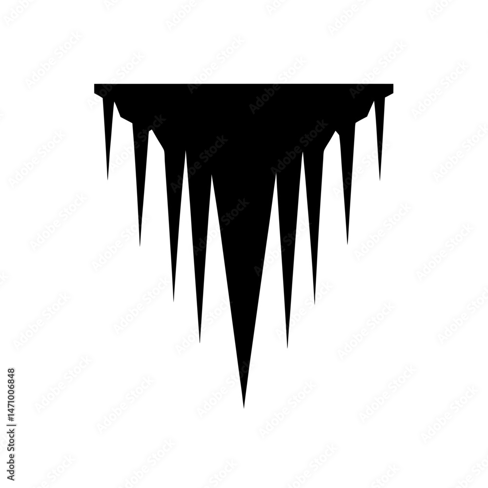icicle silhouette on white background .svg icicle silhouette on white background .svg