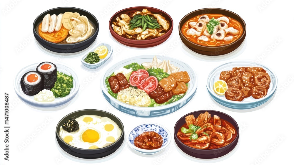 Assorted Asian Dishes (8) Assorted Asian Dishes (8)