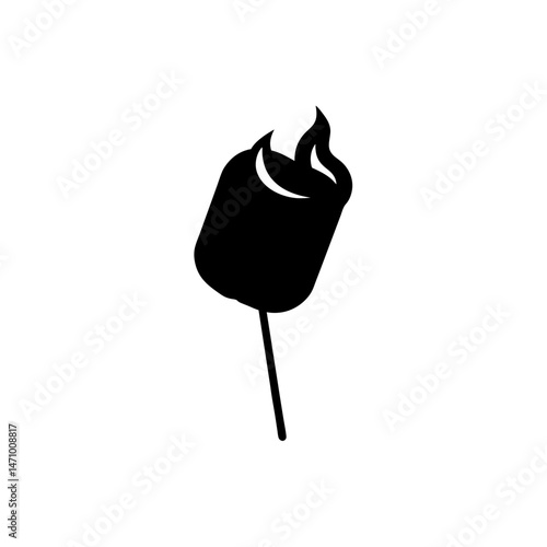marshmallow silhouette on white background  .svg