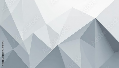 Abstract geometric wallpaper, modern grey and white triangles , art, light, triangle