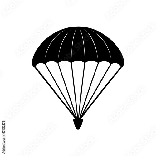parachute silhouette on white background  .svg