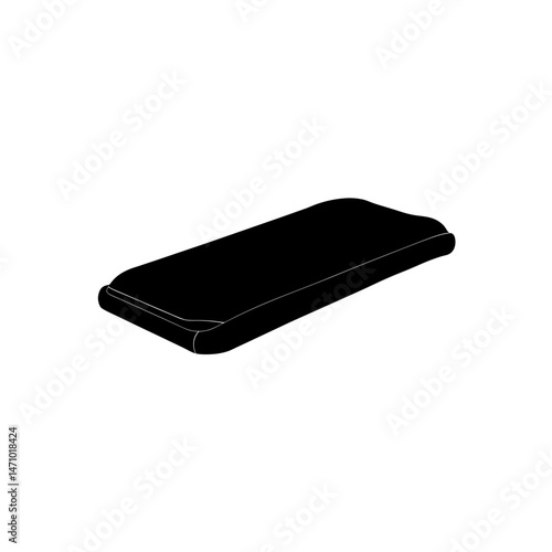 sleeping pad silhouette on white background  