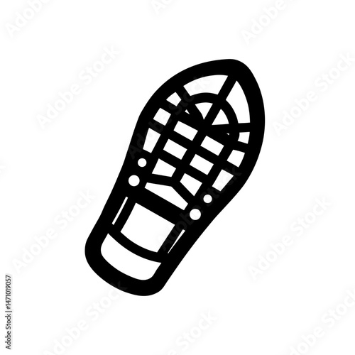 snowshoe silhouette on white background 