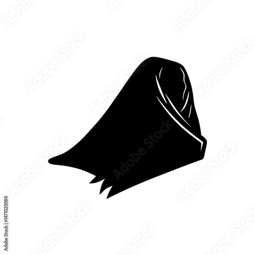 survival blanket silhouette on white background 